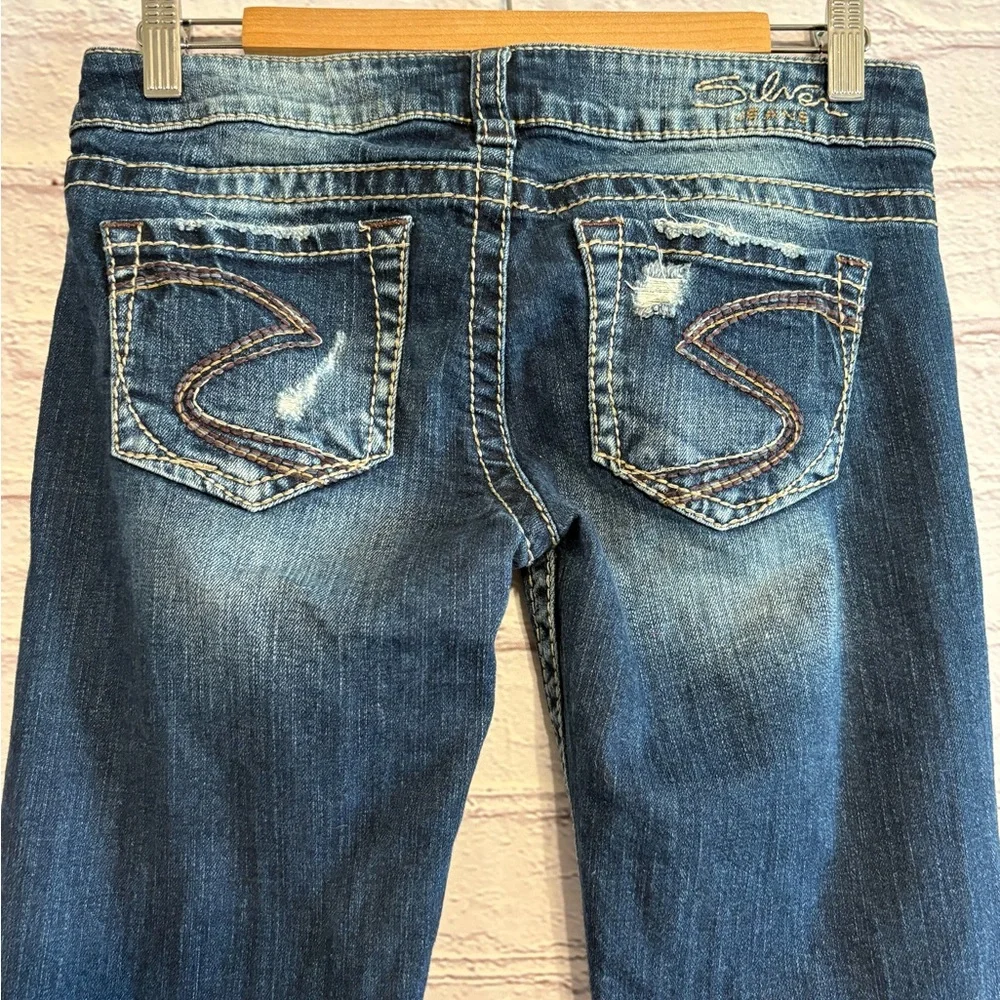 Silver Distressed Tuesday Jeans in Bootcut - Picture 9 of 14